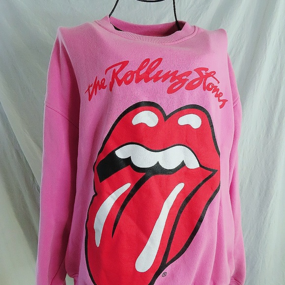 Pink Rolling Stones Crewneck - Picture 1 of 5